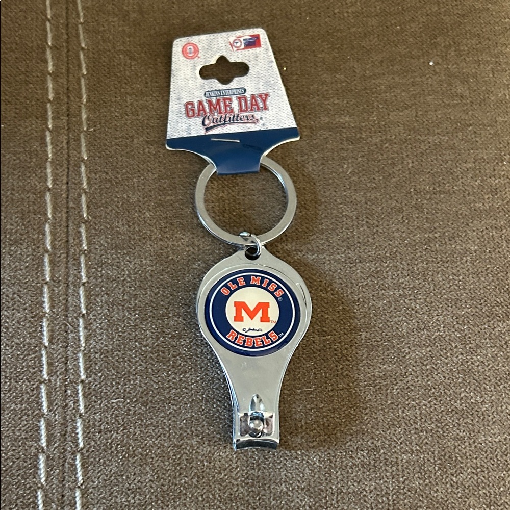 Ole Miss Rebels Keychain Bottle Opener and Clippers
